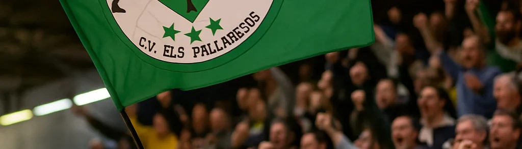 Bandera verda amb l’escut del club